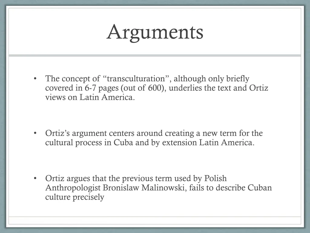 arguments