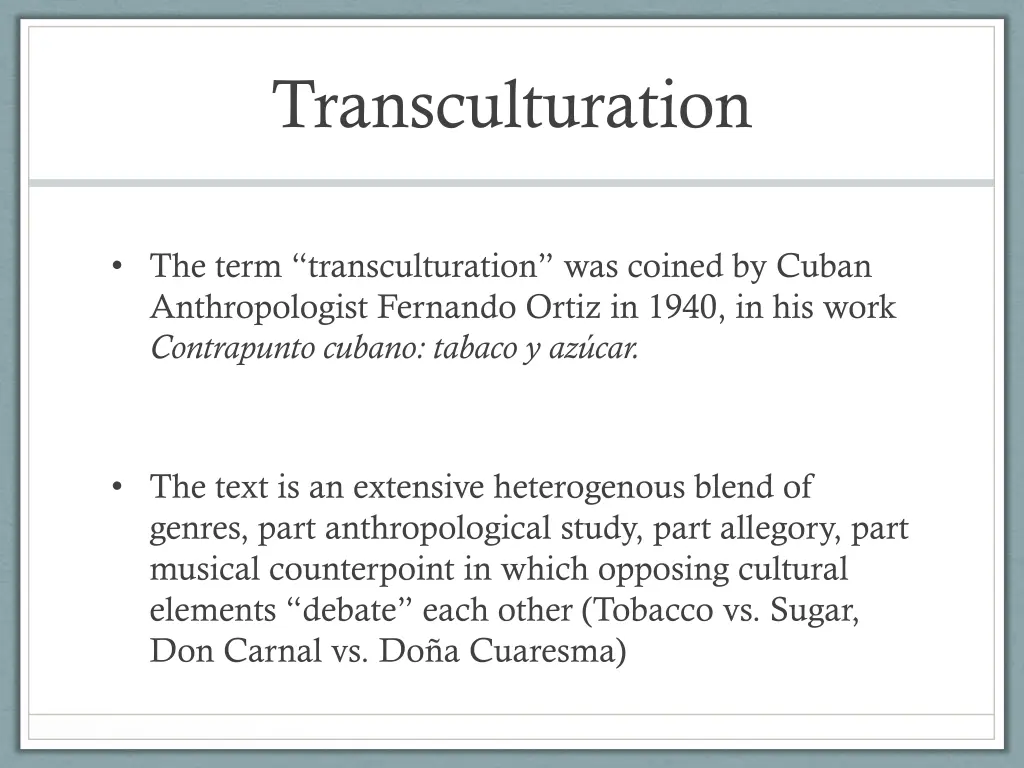 transculturation 1