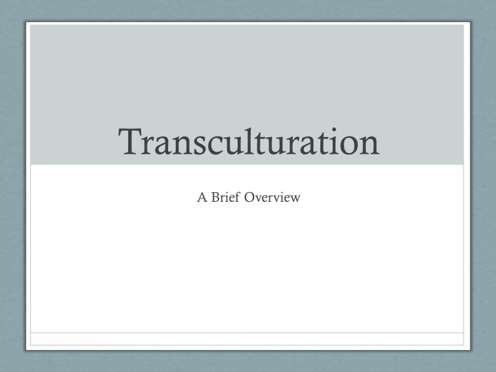 transculturation