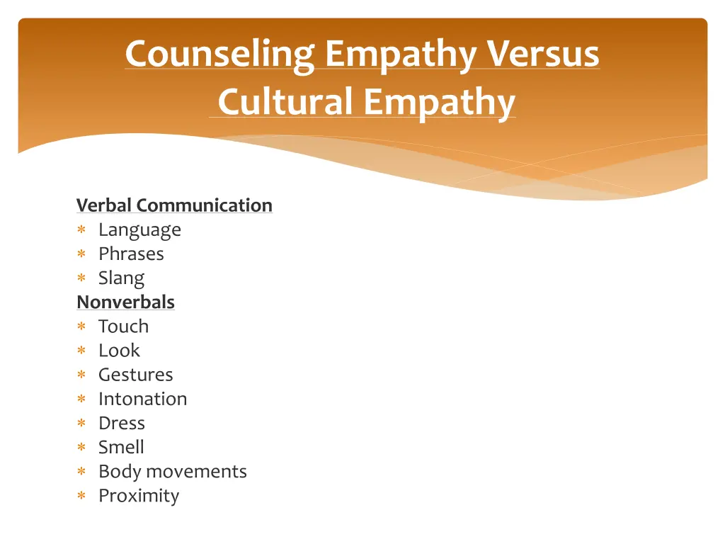 counseling empathy versus cultural empathy 1