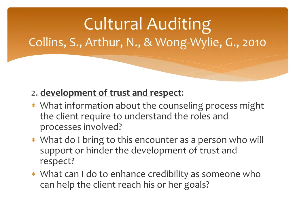cultural auditing collins s arthur n wong wylie 1