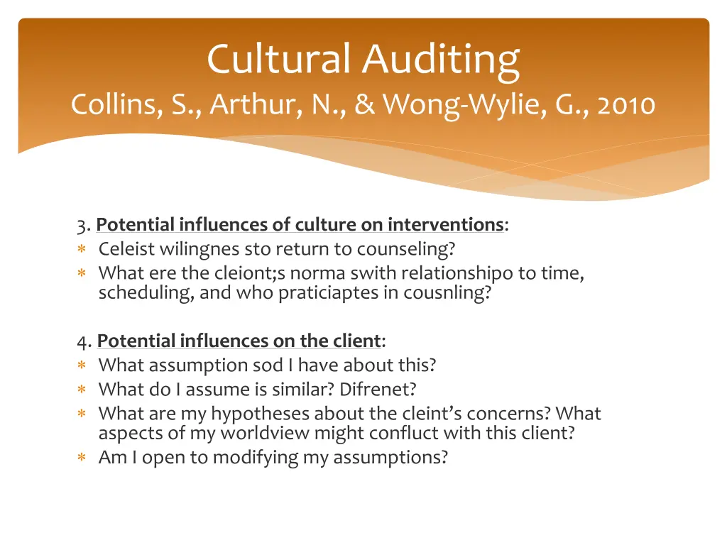 cultural auditing collins s arthur n wong wylie 2