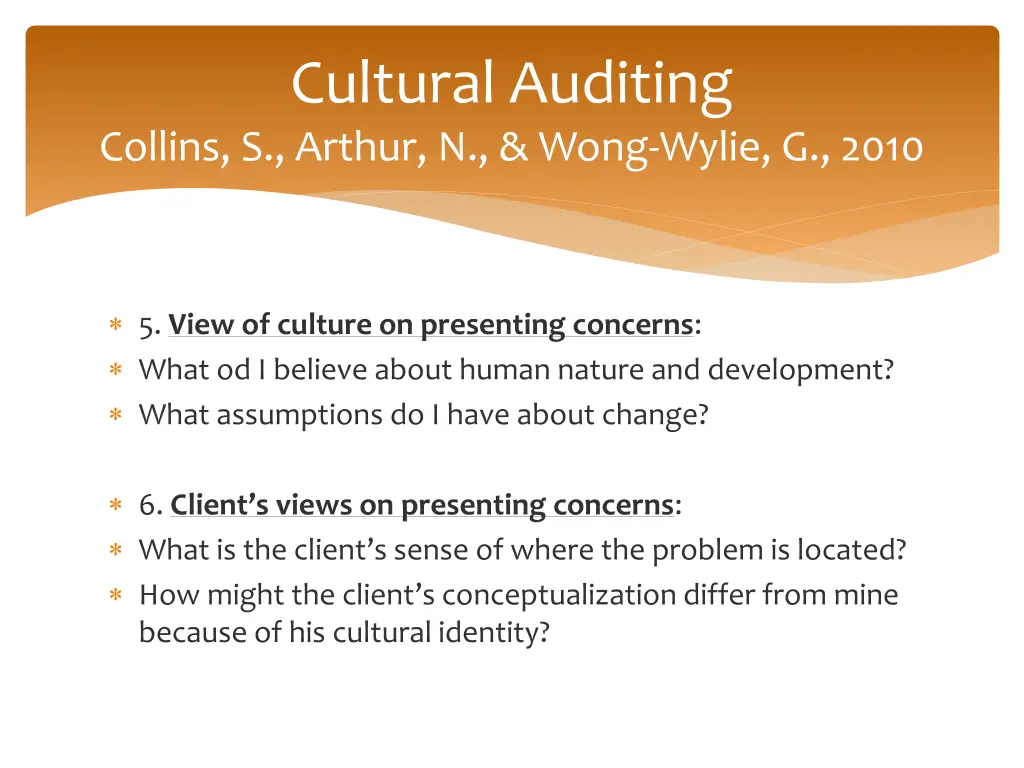 cultural auditing collins s arthur n wong wylie 3