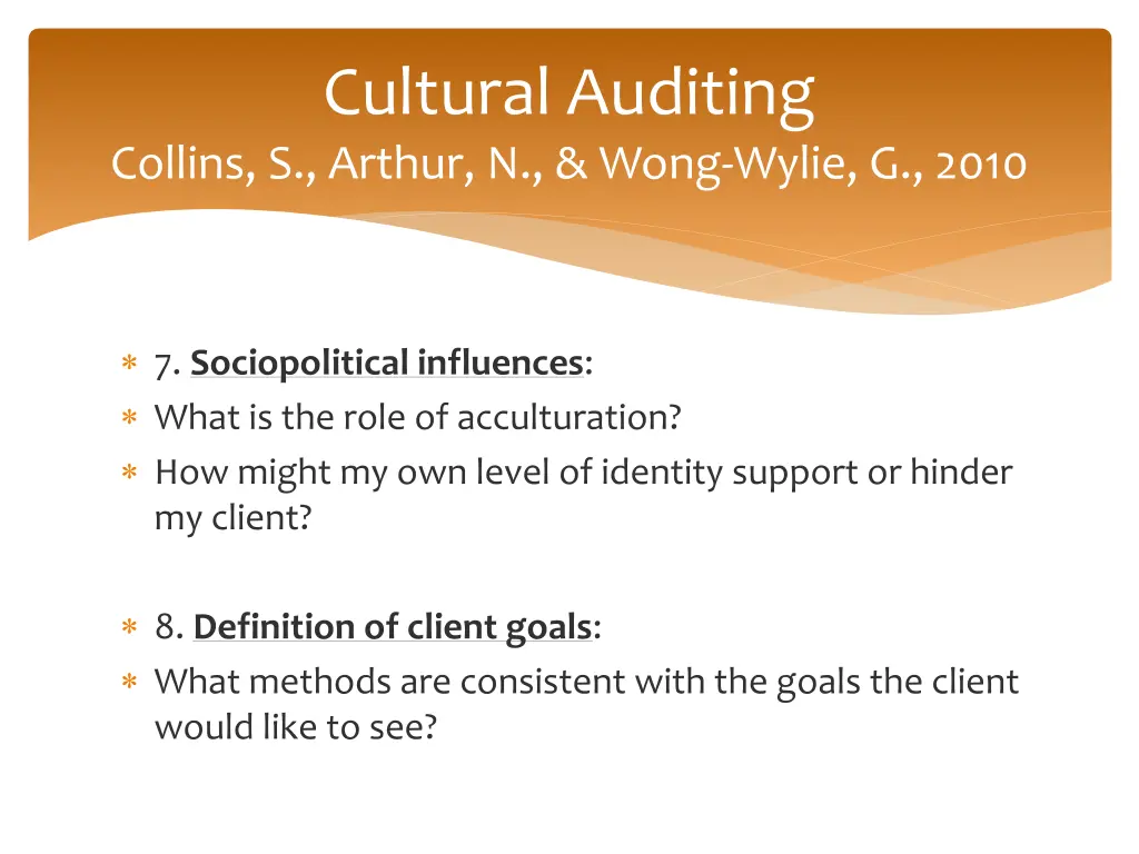 cultural auditing collins s arthur n wong wylie 4