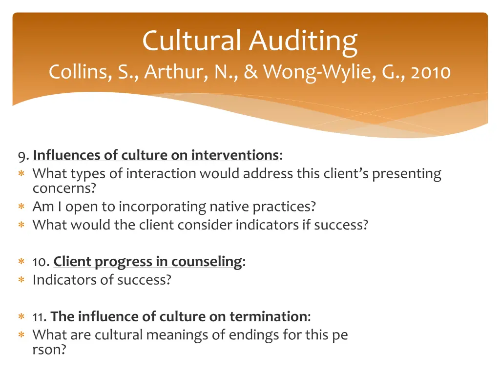 cultural auditing collins s arthur n wong wylie 5