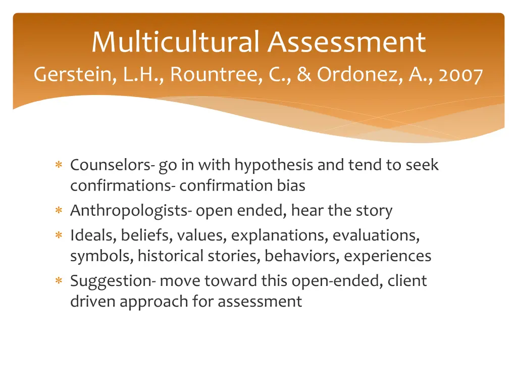 multicultural assessment gerstein l h rountree