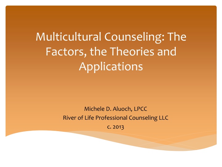 multicultural counseling the factors the theories