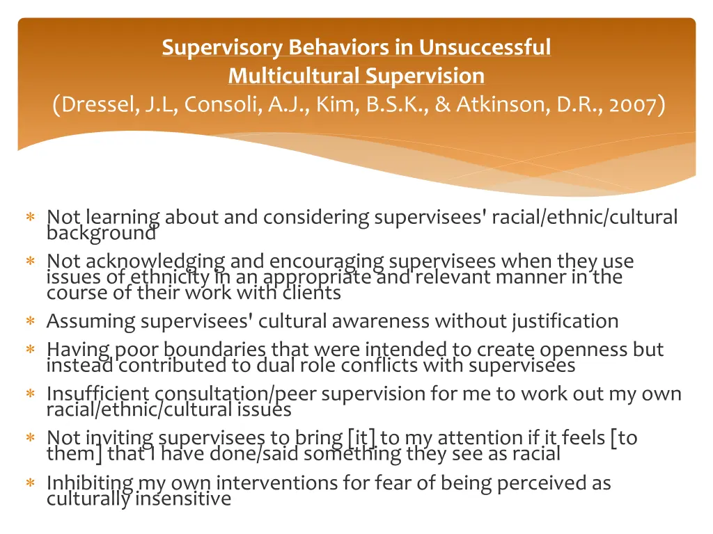 supervisory behaviors in unsuccessful 3