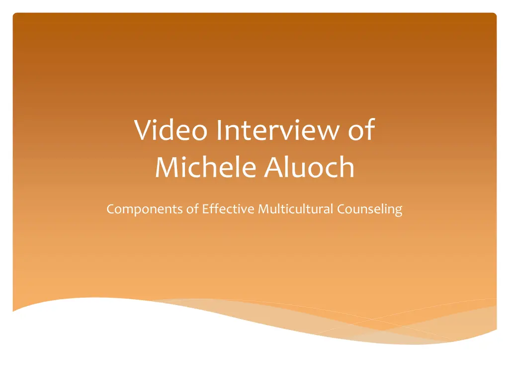 video interview of michele aluoch