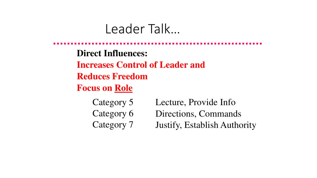 leader talk