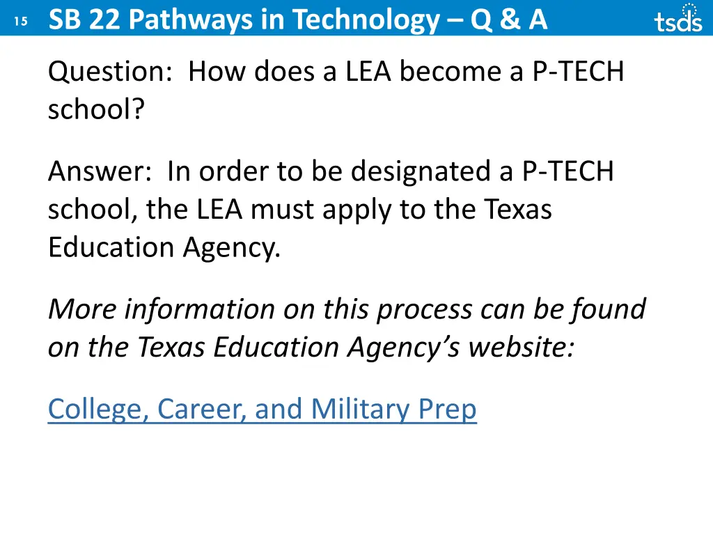 sb 22 pathways in technology q a