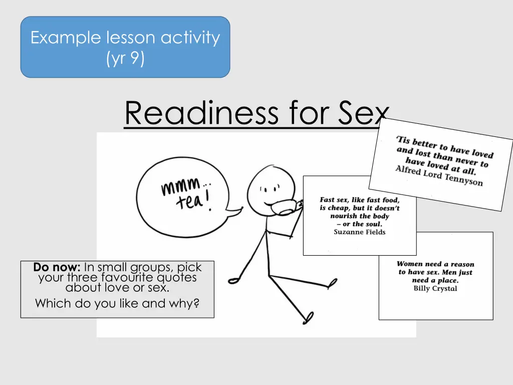 example lesson activity yr 9
