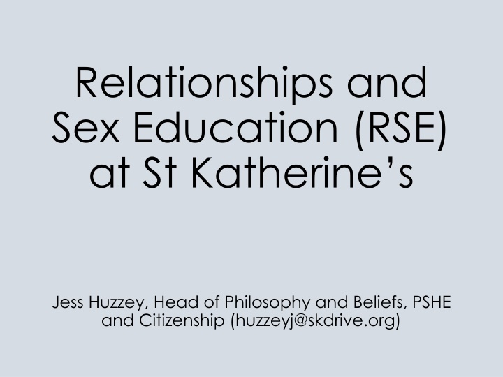 relationships and sex education