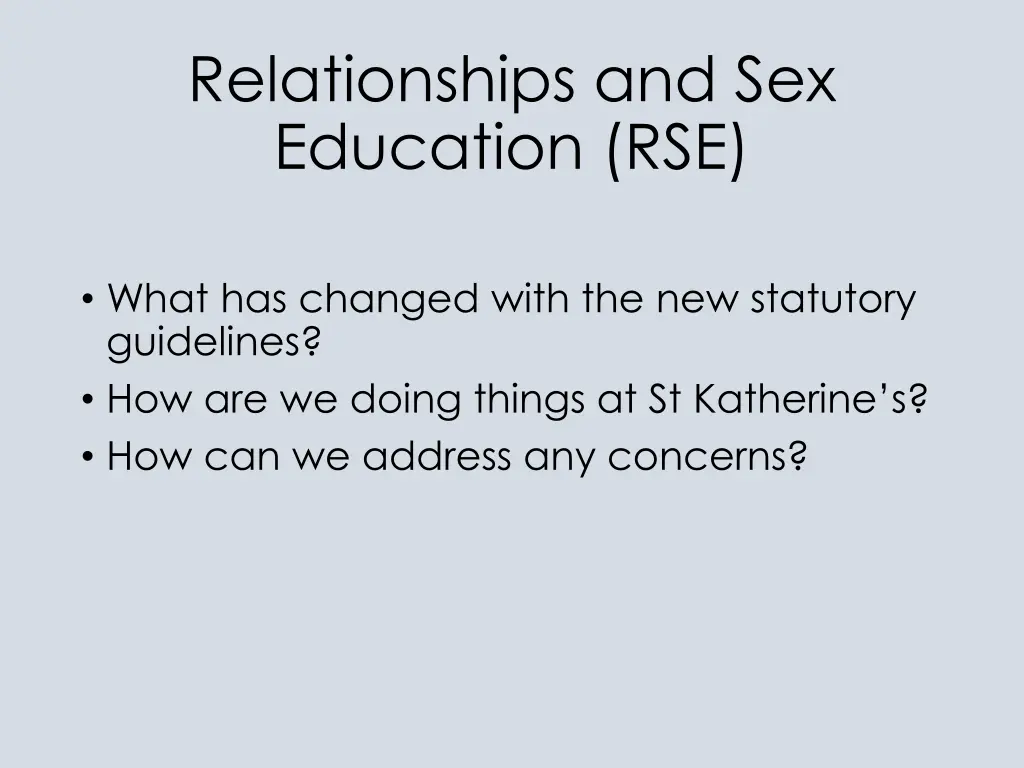 relationships and sex education rse