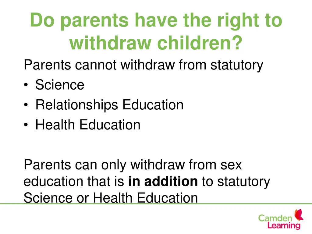 do parents have the right to withdraw children