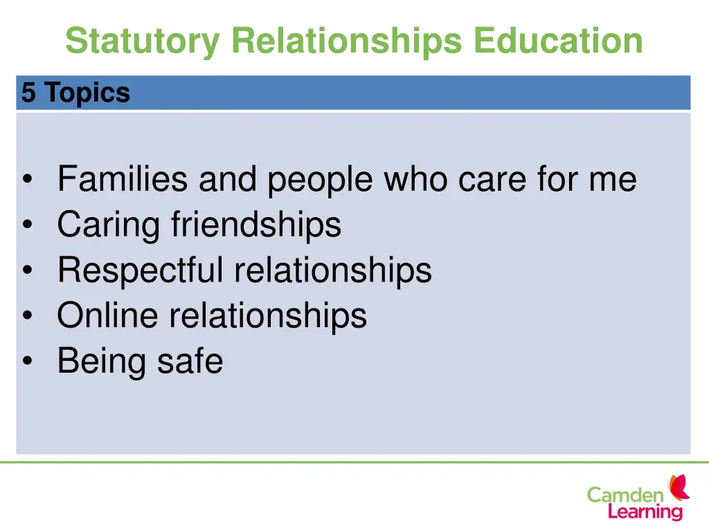 statutory relationships education