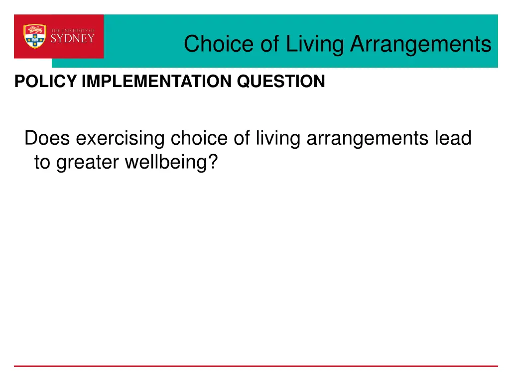 choice of living arrangements 3