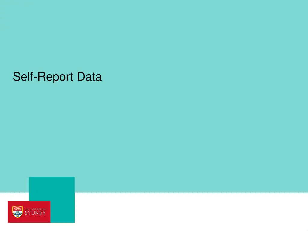 self report data
