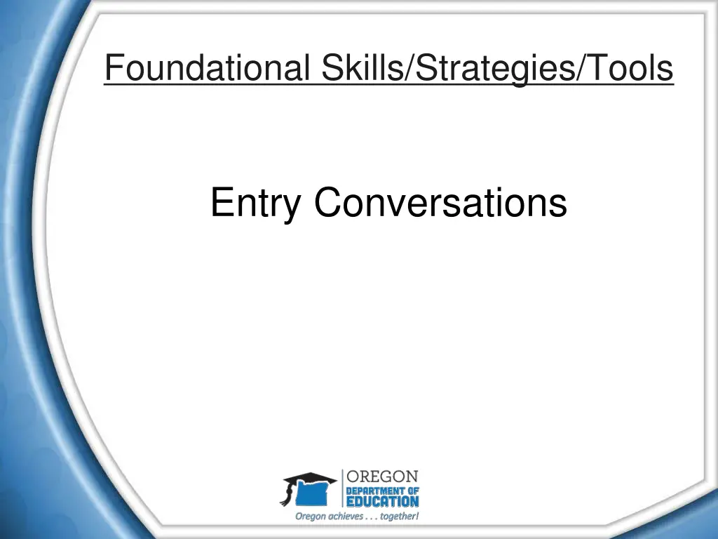 foundational skills strategies tools 1