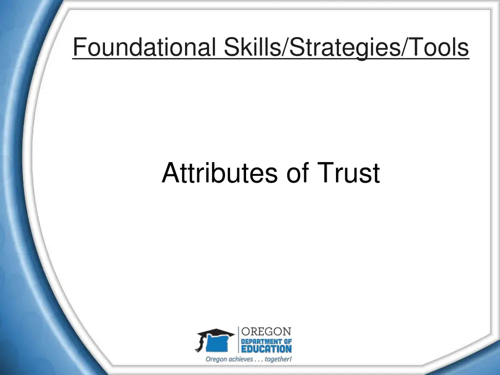 foundational skills strategies tools