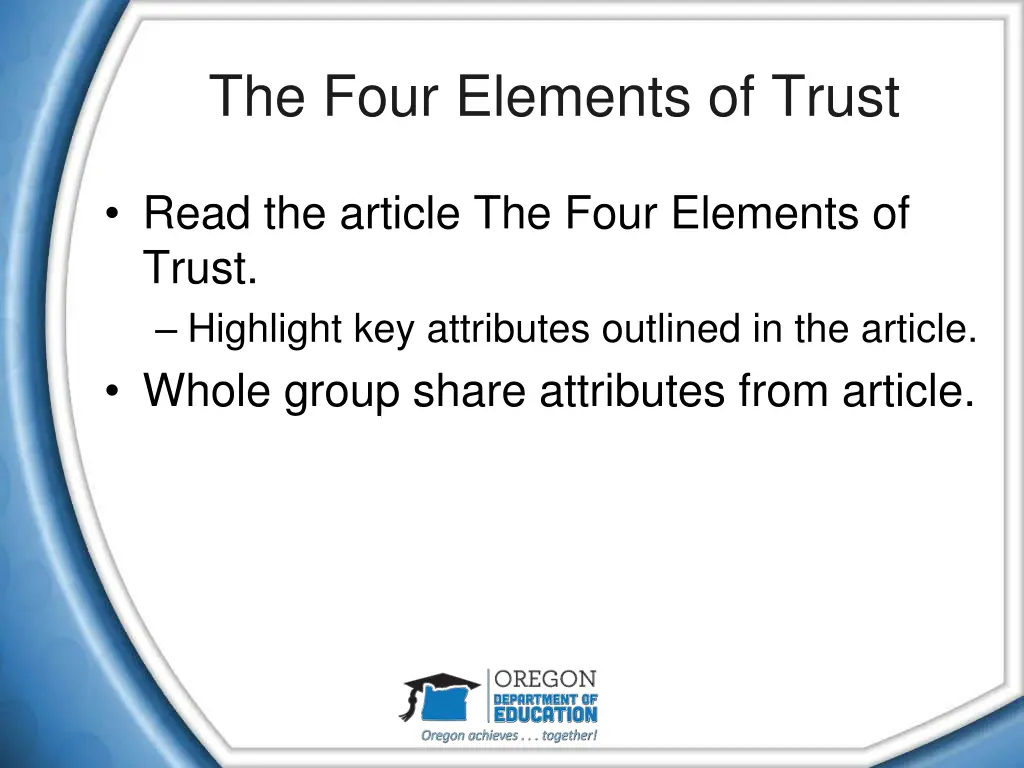 the four elements of trust