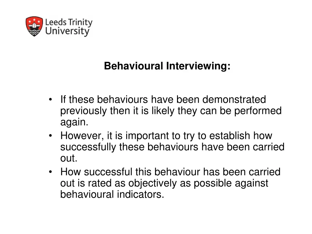 behavioural interviewing 1