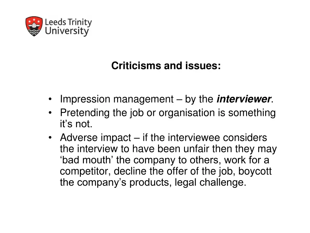 criticisms and issues 1