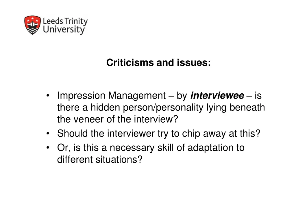 criticisms and issues