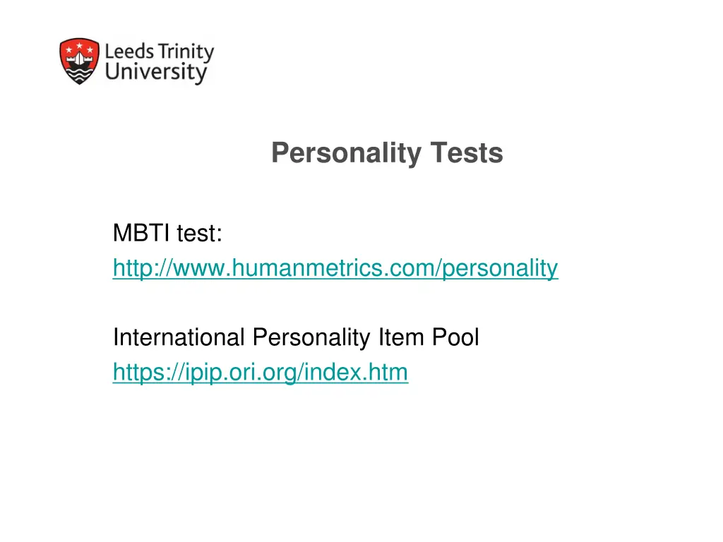 personality tests