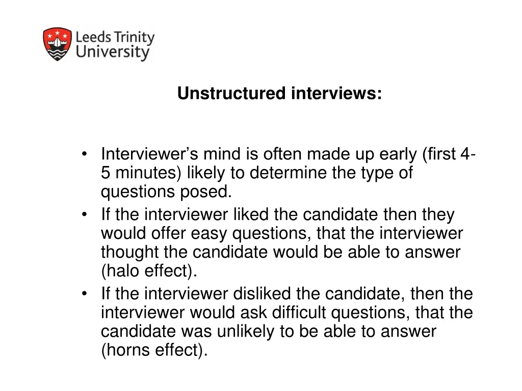 unstructured interviews 1
