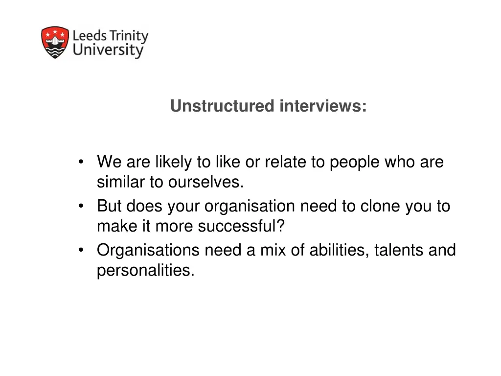 unstructured interviews 2