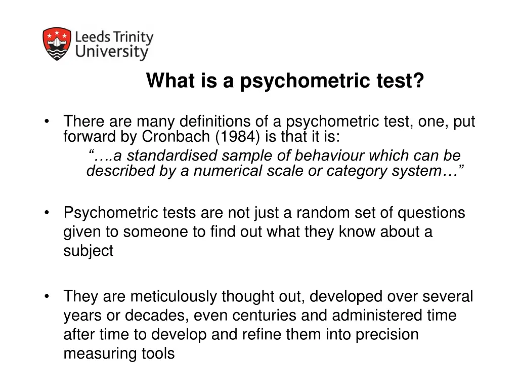 what is a psychometric test
