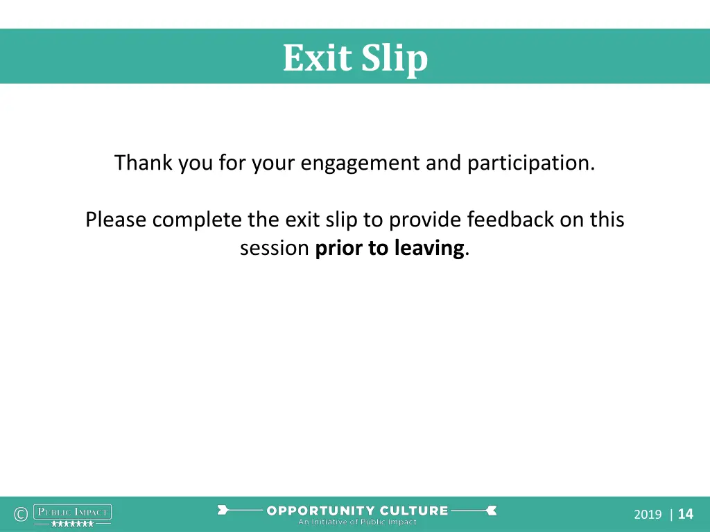 exit slip