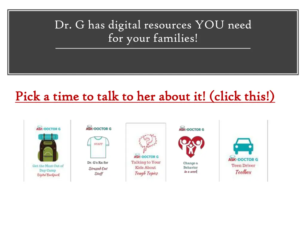 dr g has digital resources you need for your