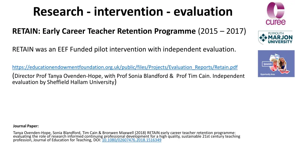 research intervention evaluation