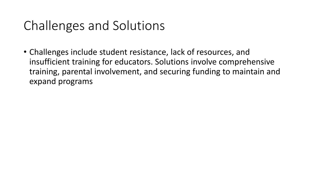 challenges and solutions