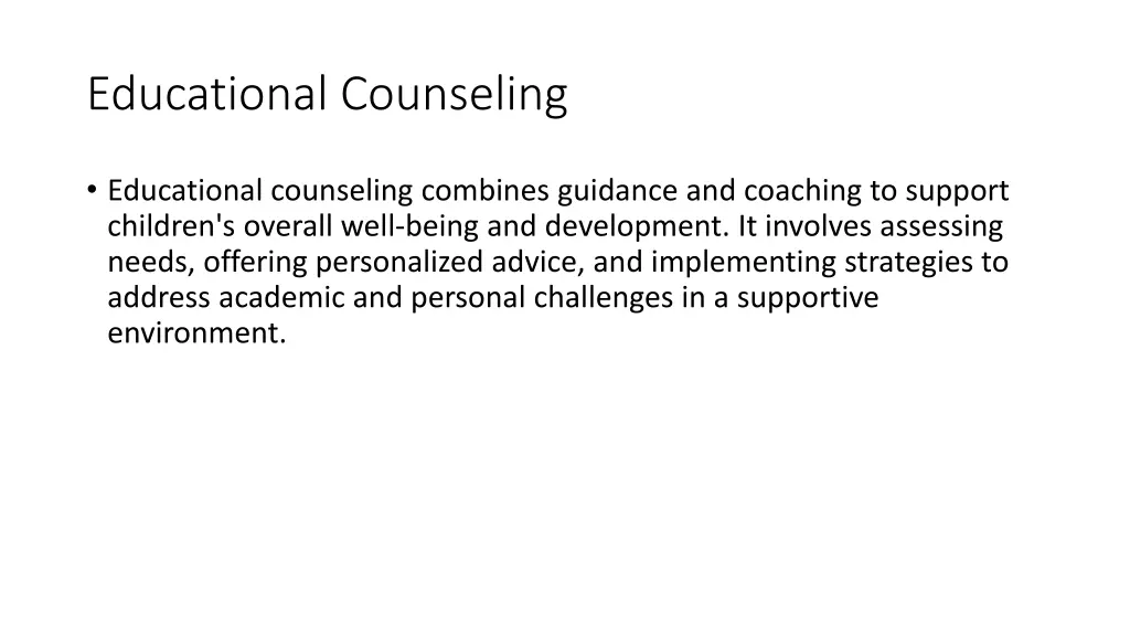 educational counseling
