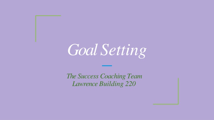 goal setting