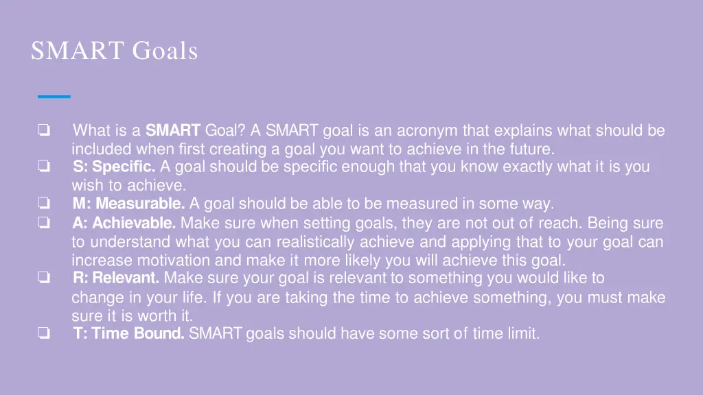 smart goals