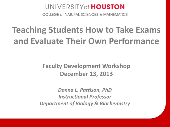 teaching students how to take exams and evaluate