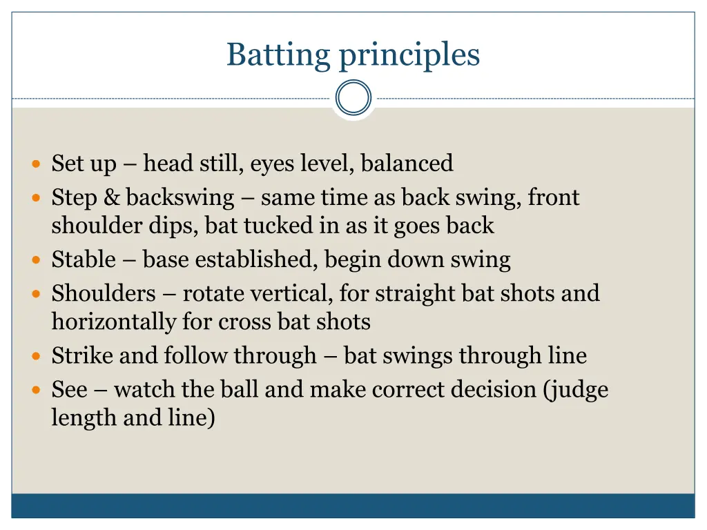 batting principles