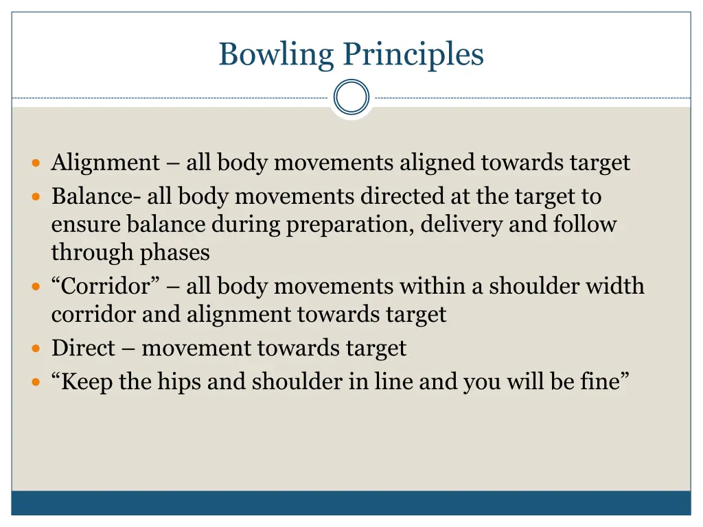 bowling principles