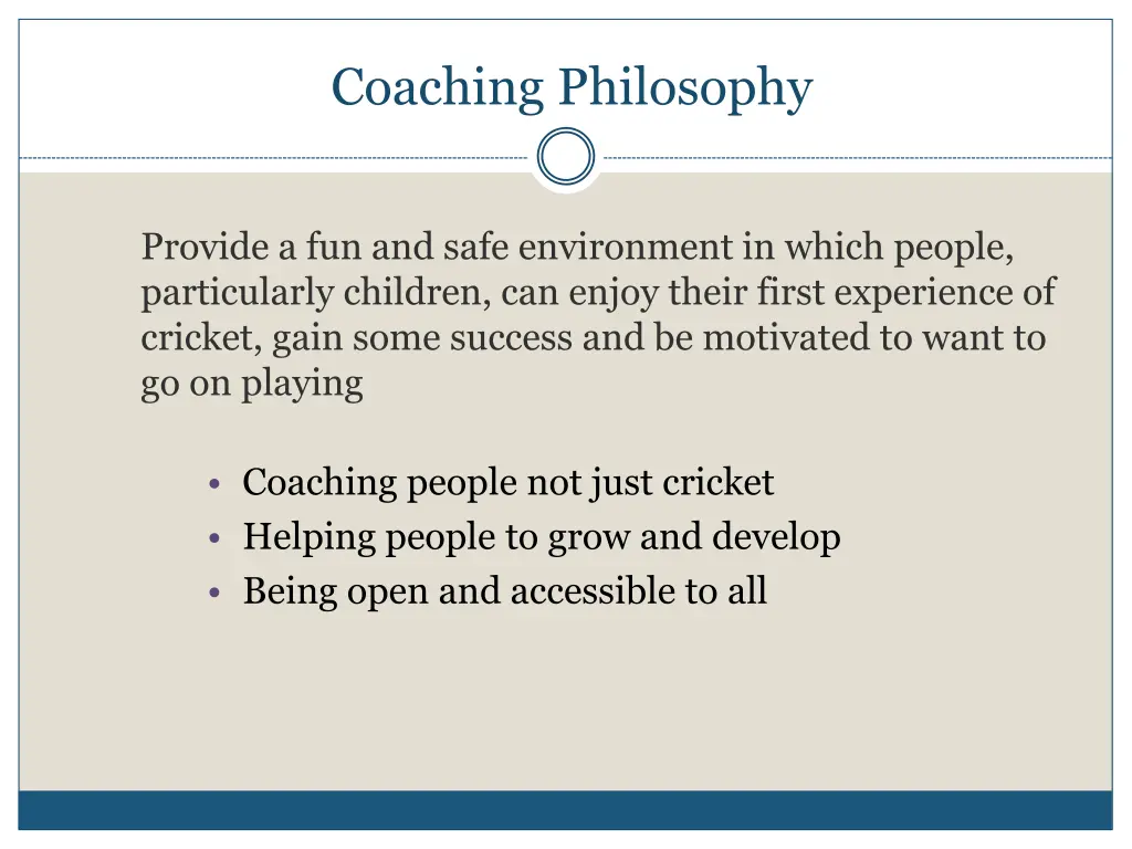 coaching philosophy