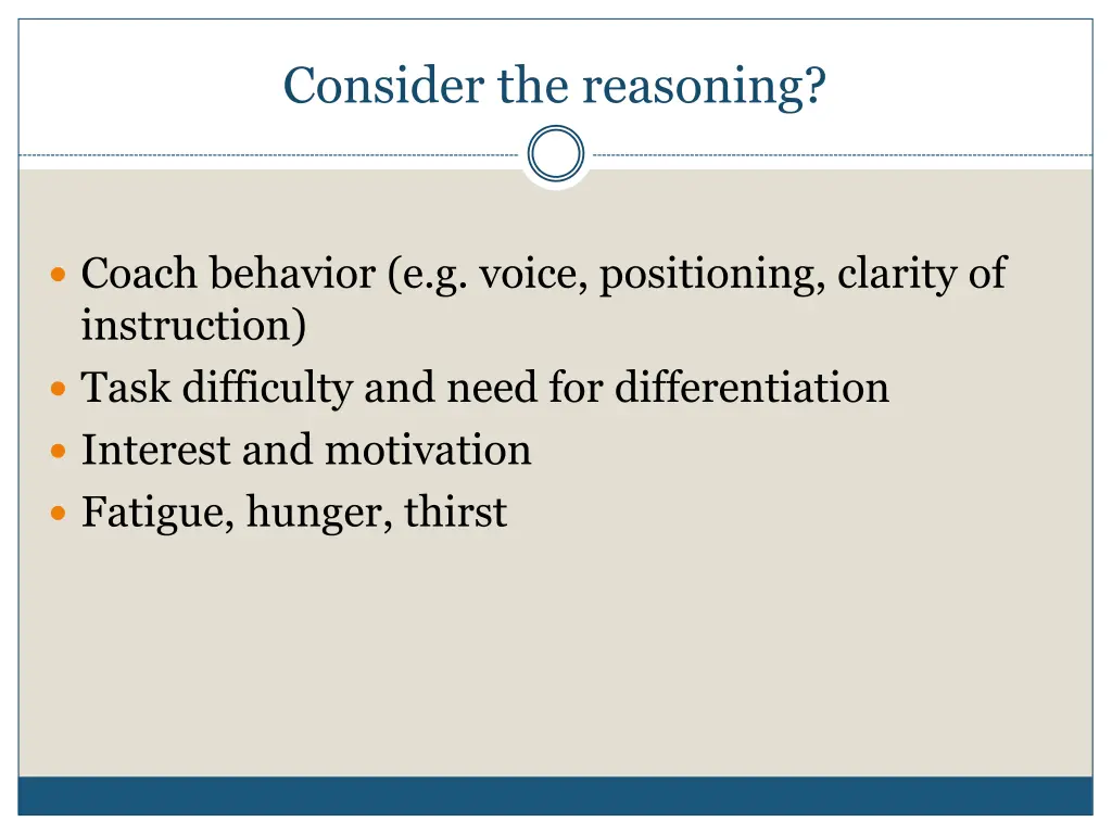 consider the reasoning