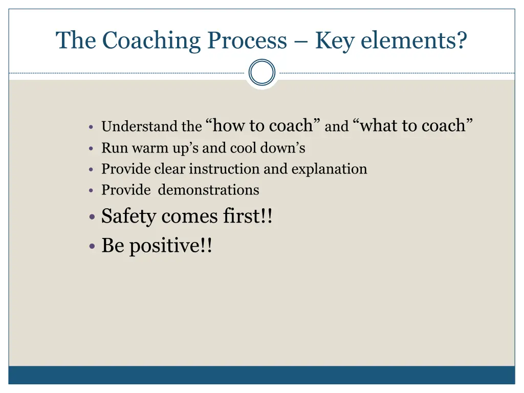 the coaching process key elements