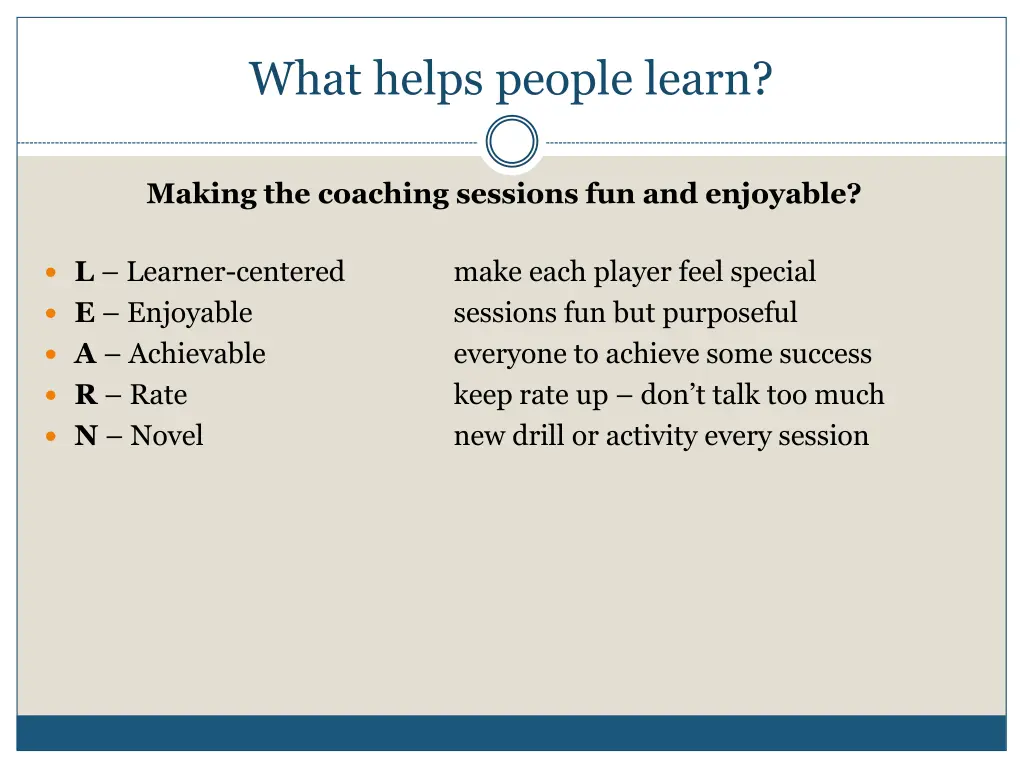 what helps people learn