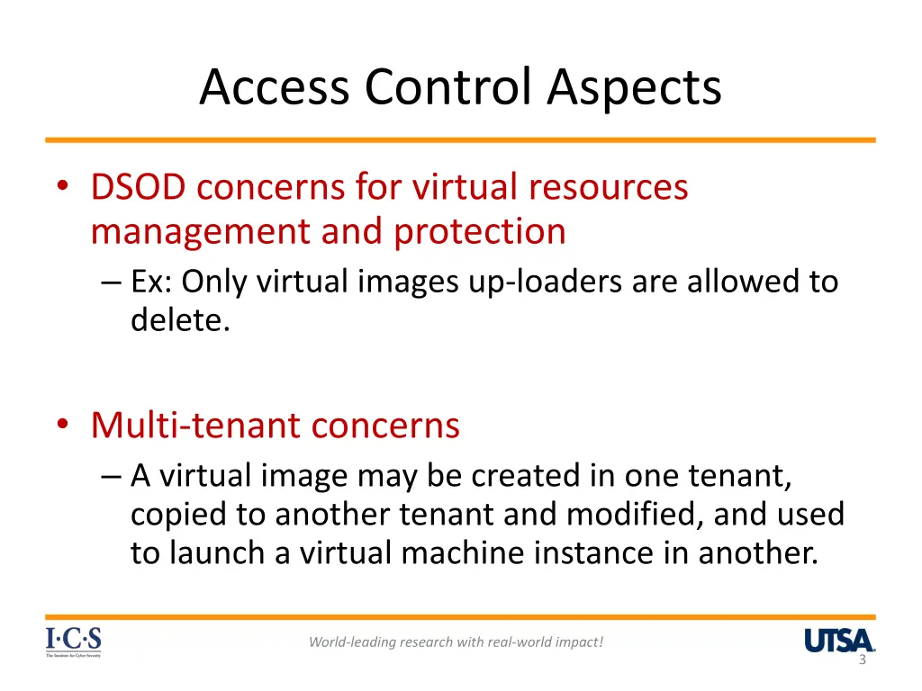 access control aspects