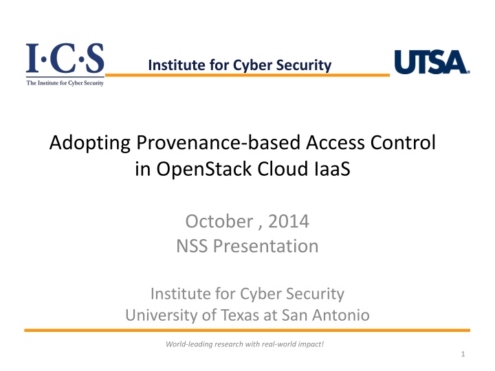 institute for cyber security
