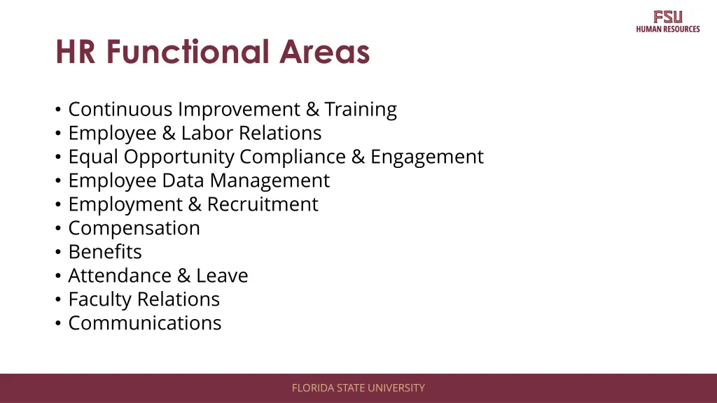 hr functional areas