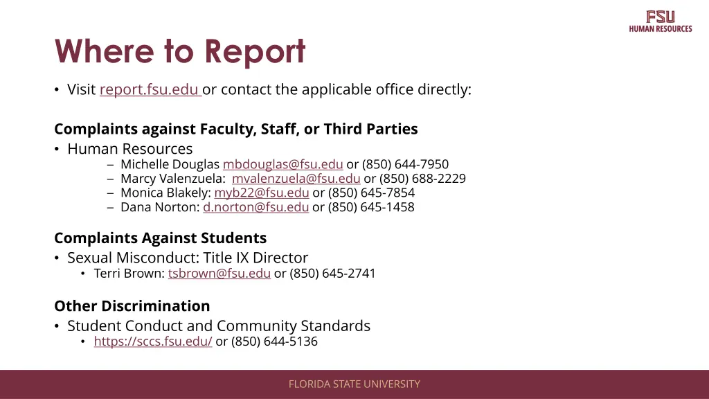 where to report